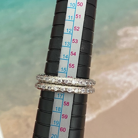 Sterling silver double ring set 💍✨💙 - Picture 9 of 9